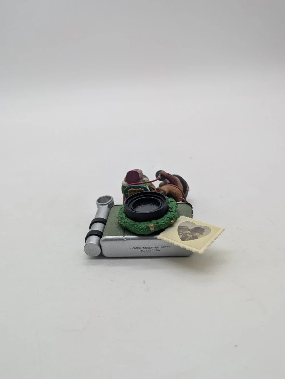 Vintage 90s Mistletoe Magic Collection Mice on Vintage Camera Christmas Ornament